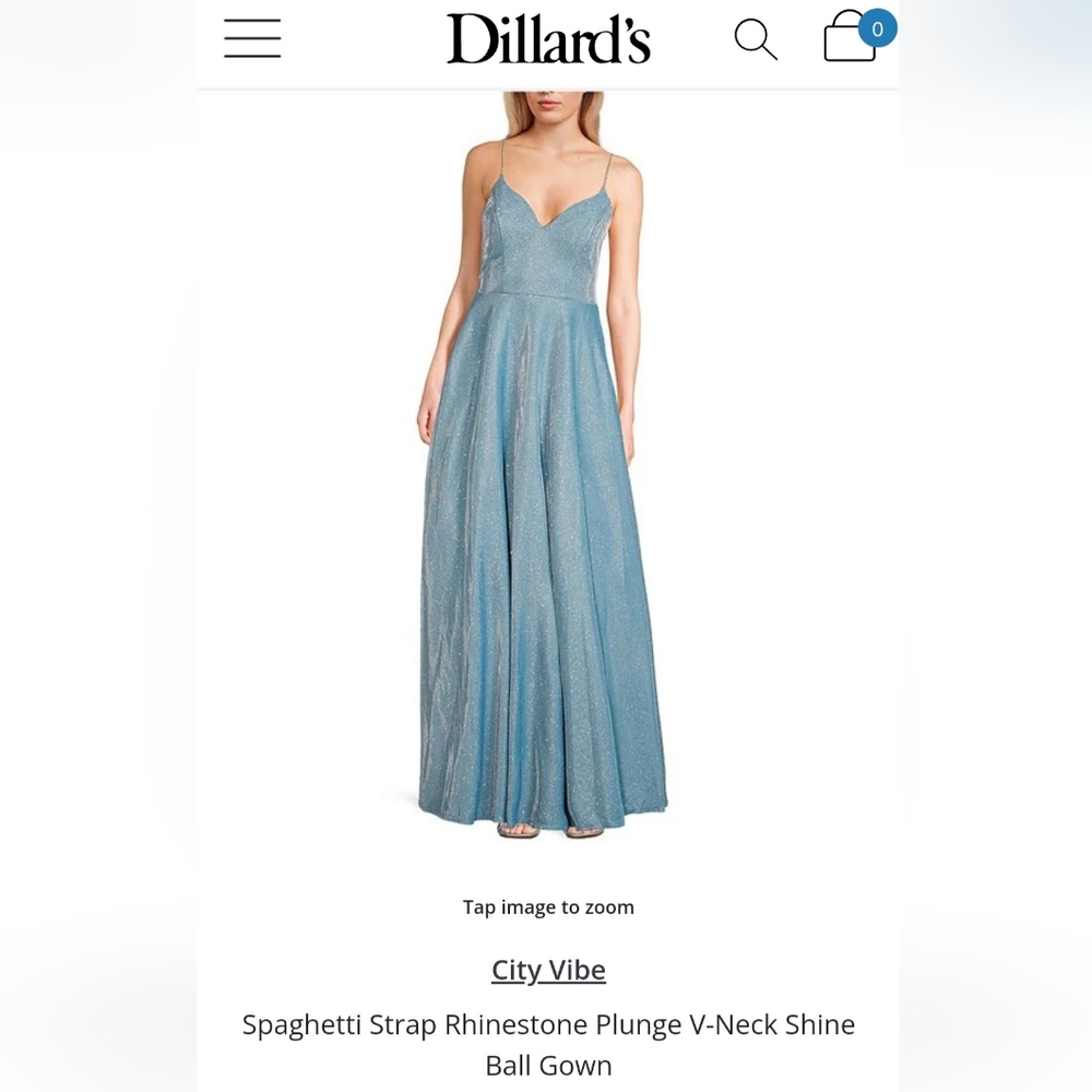 Sparkly light blue prom dress size 1